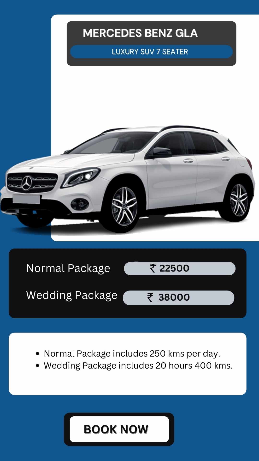 Hire Mercedes GLA in Kanpur