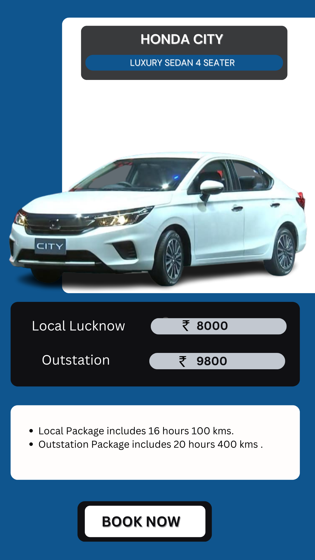 Hire Honda City for Wedding