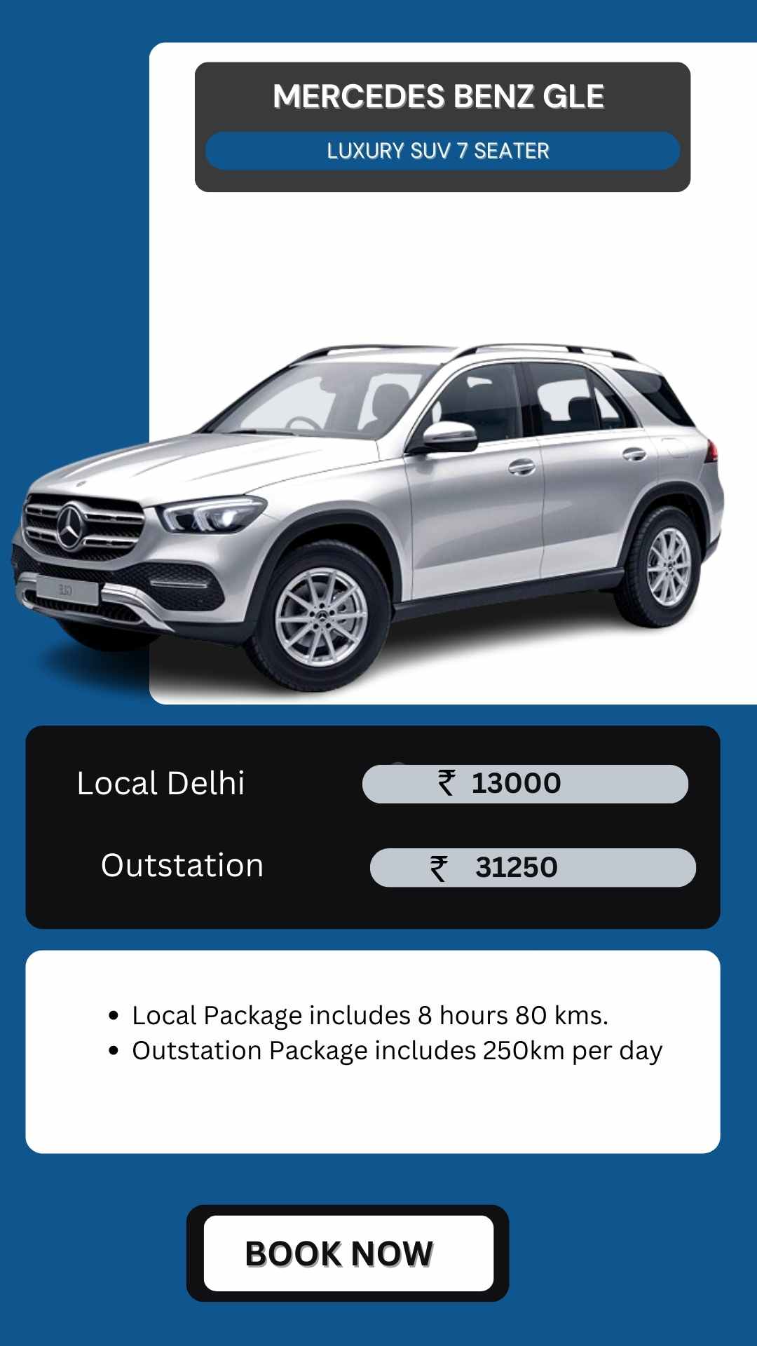 MERCEDES BENZ GLE on Rent in Delhi