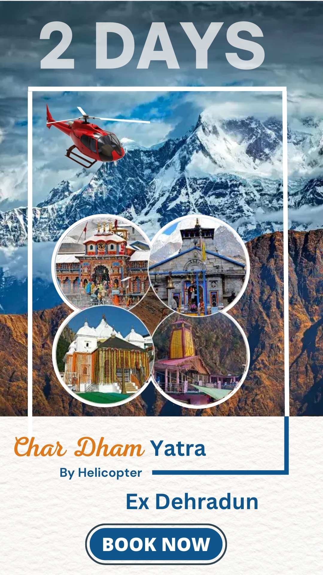 4 Dham Yatra by Helicopter 2 days